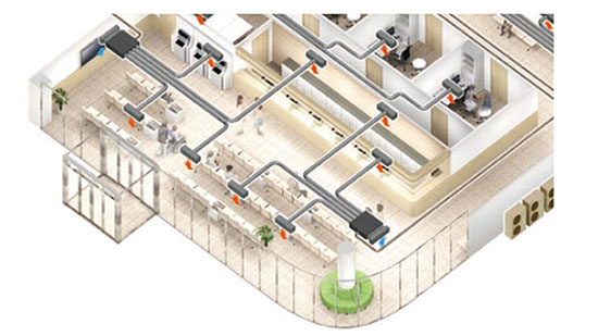 Large Airflow Duct Large Type Products Vrf Systems Indoor Unit