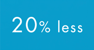 20% less