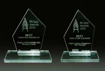 Left "Best Cooling Product" Award / Right "Best Industry Launch" Award