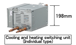 height198mm. Cooling and heating switching unit (Individual type)