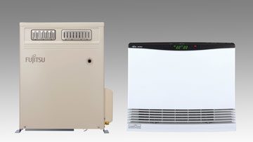 暖房【Fujitsu】温水ルームヒーター ホットマン KH-60J-W 家電ヒーター
