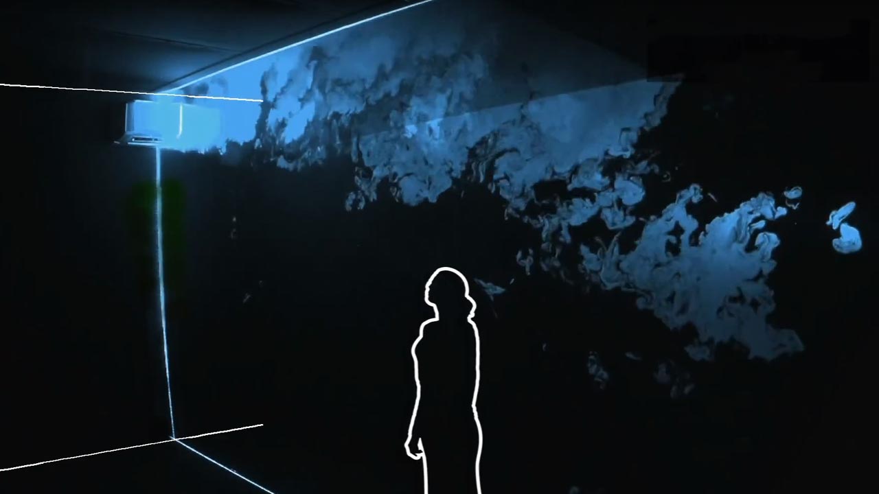「デュアルブラスター」ハイブリッド気流: センター気流を煙とレーザーで可視化の動画を見る