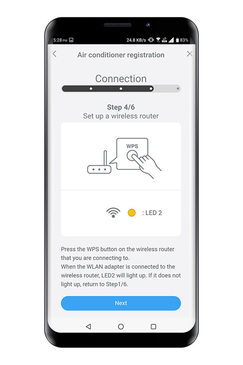 Appuyez sur le bouton WPS du routeur WLAN auquel vous vous connectez.