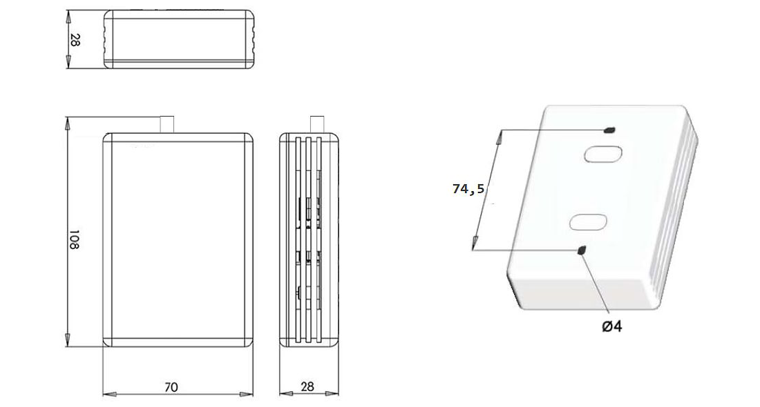 FJ-RC-WIFI-1NA Dimensions