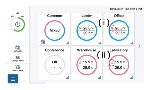 temperaturas ambiente de cada habitación