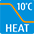 10ºC heating operation: The room temperature can be set to not go below 10°C so that the room will not become too cold when unoccupied.