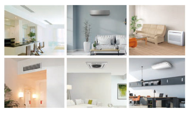 Wide range of indoor units with various models
