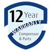 12year compressor & parts Warranty